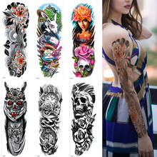 Tatuajes Temporales mangas de tatuaje de brazo completo y medio brazo para hombres y mujeres, 1 hoja 2024 - compra barato