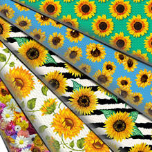 Spring Flower Sunflower Printed Liverpool Fabric Tissue Sewing Quilting Spandex Bullet Fabrics Needlework Material DIY Handmade 2024 - buy cheap