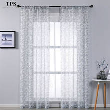 TPS Linen Texture Sheer Embroidered Window Modern Tulle Curtain for Living Room Bedroom Kitchen Voile Sheer Curtains Drapes 2024 - buy cheap