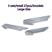 27 uds/3sets de gran tamaño caja de llave de la herramienta Tamper Proof Torx clave llave de pedacito L-forma T10 T15 T20 T25 T27 T30 T40 T45 T50 2024 - compra barato