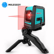 Mileseey 2 линии лазерного уровня L52R профессиональный вертикальный лазерный нивелир с USB зарядкой и штативом в помещении и на открытом воздухе 2024 - купить недорого