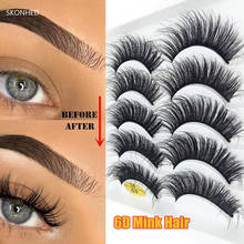 Handmade 5 Pairs 3D/6D Faux Mink Hair False Eyelashes Wispy Fluffy Crisscross Natural Long Lashes Eye Makeup Extension Tools 2024 - buy cheap