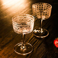 Martini copo de vinho esculpido, boêmia, cristal, coquetel, suco, copo de vinho doce, boca larga, margarita, vinho, bar, aparelho de bebidas 2024 - compre barato