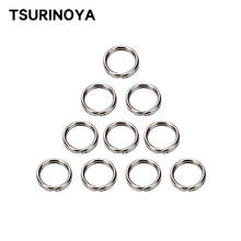 Tsurinoya anel duplo de alta qualidade, 40 peças de 4.5mm de aço inoxidável, para isca de pesca, acessórios 2024 - compre barato
