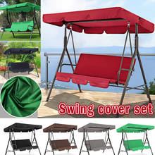 3 Seat Swing Canopies Seat Cushion Cover Set Patio Swing Chair Hammock Replacement Waterproof Garden In Stock 2024 - buy cheap