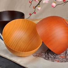 Cuenco de madera maciza de estilo japonés, cuenco de madera con revestimiento liso ecológico, diámetro de 11,5 cm, cuenco para sopa de arroz, vajilla, gran oferta 2024 - compra barato