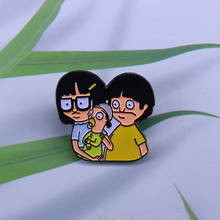 Bob's Kids Enamel Pin Family Portrait brooch Home jewelry 2024 - buy cheap