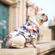 Гавайский стиль Одежда для собак Французский бульдог Одежда для питомцев для маленьких средних собак Щенок Чихуахуа Ropa Perro York мопс 2024 - купить недорого