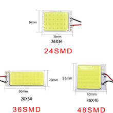 Lámpara Led Cob 24Smd 36Smd 48Smd para coche, Panel de licencia de espacio libre, Bombilla de lectura Interior para maletero, luz Festoon, 1 ud. 2024 - compra barato