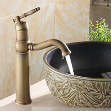 Vintage Style Antique Basin Faucet Brass Bathroom Sink Mixer Wash Basin Taps With Single Handle Hot And Cold Mixer 2024 - buy cheap