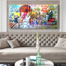 Abstract Monkey Graffiti Art Animals Paintings Print on Canvas Art Posters and Prints Street Art Decorative Pictures Home Decor 2024 - compre barato