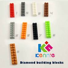 2550 шт./лот Kennie mini NO.3034 объемные цветные части объемная пластина 2X8 алмазные строительные блоки части DIY игрушки для детей Подарки 2024 - купить недорого