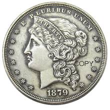 Moneda de copia chapada en plata con patrones de Dólares métricos de EE. UU. 1879 2024 - compra barato
