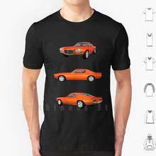 Camiseta laranja 1972 camaro 6xl algodão legal, camiseta de carro camaro 1972 zchevy chevrolet rally esportes clássico músculo americano 3d 2024 - compre barato