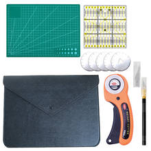 Paquete de herramientas de corte de costura, herramientas manuales de corte de tela de 5 cuchillas, tabla A4, regla de parche, cuchillo de tallado DIY, accesorios calientes 2020 2024 - compra barato