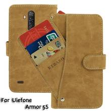 Cartera de cuero Vintage Ulefone Armor 5S, funda de lujo con tapa de 5,85 pulgadas, con ranuras para tarjetas, soporte magnético, bolsas protectoras para teléfono 2024 - compra barato