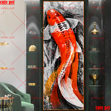 Full Square Drill Fish koi 5D DIY Diamond Painting Crystal Embroidery Cross Stitch Needlework Mosaic Painting animal Decor large 2024 - buy cheap