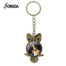 Famous Rock Singer Freddie Mercury Keychain Cool Band Photo Glass Cabochon Pendant Trendy Owl Shape Delicate Keyring 2020 2024 - buy cheap