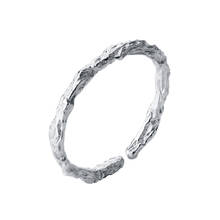 Anéis de prata 100% para ramos, joia vintage ajustável de prata esterlina 925 para mulheres e meninas, presente diário 2024 - compre barato