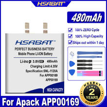 Аккумулятор HSABAT APP00169 480 мАч для аккумуляторов APack APP00169 2024 - купить недорого