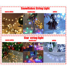 Snowflakes String Light LED Christmas Decor fornew Home Hanging Garland Christmas Tree Decor Ornament Navidad Xmas Gift New Year 2024 - buy cheap