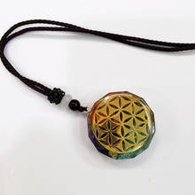 New Orgonite Pendant Sri Yantra Necklace Sacred Geometry Chakra Healing Energy natural Necklace Rope Meditation Jewelry Dropship 2024 - buy cheap