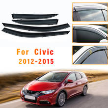 For Honda Civic Sedan 2012 2013 2014 2015  Window Sun Rain Visor Deflector Guard Car Styling Auto Accessories 4pcs ABS Awnings 2024 - buy cheap