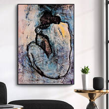Женская абстрактная картина из Пабло Пикассо, картина куадроса, плакаты и печать, Картина Настенная для гостиной 2024 - купить недорого