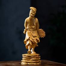 La leyenda del monje loco, Buda de madera, estado de prosperidad, Ji GONGO, religión china, Feng Shui, tallado para decoración del hogar 2024 - compra barato