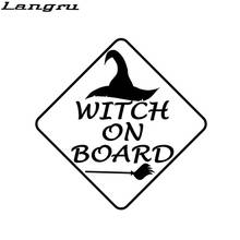 Langru 15*15cm Funny Witch On Board Vinyl Graphics Decals Car Sticker Decal Accessories Jdm 2024 - buy cheap