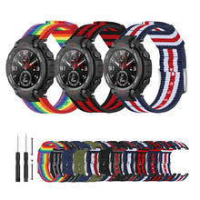 Nylon Canvas Stripe Strap For Xiaomi Huami Amazfit Trex A1918 Sports Watch Band Bracelet Watchband Correa For Amazfit Trex A1918 2024 - buy cheap