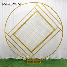 JAROWN-Arco de boda, de hierro forjado telón de fondo, anillo creativo, rejilla con forma de diamantes, Marco, decoración de fiesta en casa 2024 - compra barato