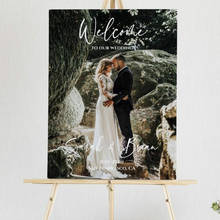 Personalized Wedding Signs with photo welcome to our wedding  Picture Welcome Board Canvas Wedding Welcome Signs 2024 - buy cheap