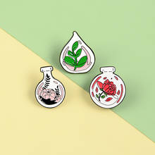 Potted Plants Enamel Pins Custom Bottles Brooches Clothes Shirt Lapel Pin Backpack Badges Flowers Jewelry Gift for Kids Friends 2024 - buy cheap