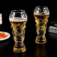 2pcs/lot Creative 450ml Beer Glasses Football World Cup Glass Cup Beer Mug for Football Club Fans Party Bar Best Gift for Men 2024 - buy cheap