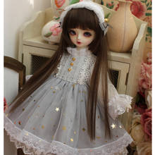 Doll clothes BJD princess dress with stars gray color dress for 1/6 1/4 1/3 BJD SD doll Blyth doll accessories 2024 - buy cheap