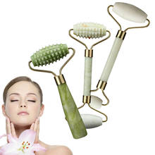 Facial Massage Roller Double Heads Jade Stone Face Lift Hands Body Skin Relaxation Slimming Beauty Care Makeup 2024 - buy cheap