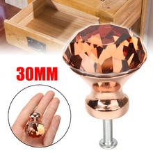 1pcs 30mm Unique Color K9 Crystal Diamond Knobs Rose Gold Cabinet Drawer Door Knob Furniture Supplies 2024 - buy cheap