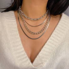 Ожерелье женское многослойное, в готическом стиле 2024 - купить недорого