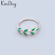 Kindey Ethnic Style Silver Color Leaf Rings for Women Bridal Wedding Vintage Open Finger Rings Christmas Gifts 2024 - buy cheap