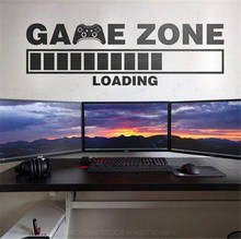 Game Zone Loading Wall Sticker Decals Home Decor For Kids Room Bedroom Gaming Room Decals Mural 2024 - buy cheap