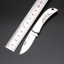 SANRENMU-Mini cuchillo plegable de bolsillo EDC de acero inoxidable 4025, con Clip para cinturón, para viaje, acampada y caza 2024 - compra barato
