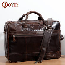 JOYIR Genuine Leather Briefcase Business 17" Laptop Computer Bag Document Organizer Tote Handbag Messenger Shoulder Bag Totes  2024 - buy cheap