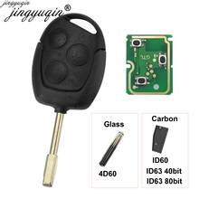 Jingyuqin Car Remote Key Suit for Ford Fusion Focus Mondeo Fiesta Galaxy FO21 Blade 3 Buttons 433Mhz 4D60 ID63 Chip 2024 - buy cheap