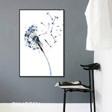 Canvas Painting Modern Poster Beautiful Blue Dandelion Botanical Pictures Wall Art Home Decor For Living Room No Frame 2024 - buy cheap