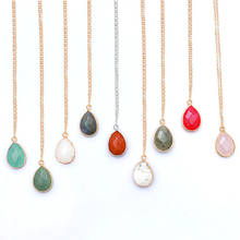 2020 Fashion Opal Stone Drop-shaped Crystal Necklaces Natural Red Crystal Pendant Choker Necklace Hot Bohemian Jewelry for Women 2024 - buy cheap