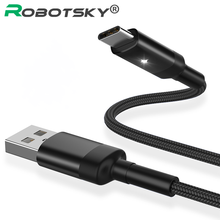 Smart Power-Off Data Cable Micro Type C Fast Charging Cable USB Glowing Data Line Suitable For Mobile Phones For Samsung 2024 - buy cheap