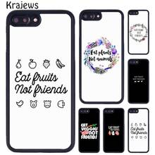 Krajudios-funda vegana para teléfono móvil, carcasa para iPhone X, XR, XS, 11, 12 Pro, MAX, 5, 6, 6S, 7, 8 Plus, Samsung Galaxy S7edge, S8, S9, S10 2024 - compra barato