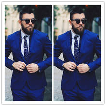 Formal Men Blazers Business Suits Costume Wedding Bridegroom Tailored Tuxedos Terno Masculino Two Pieces (Jacket+Trousers) 2024 - buy cheap