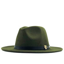 Sombreros Fedora de Jazz de lana de fieltro de ala ancha para mujer, sombrero de estilo panamá para mujer, gorra de gamer de Trilby, gorra de moda vaquera para fiesta, sombrilla 2024 - compra barato